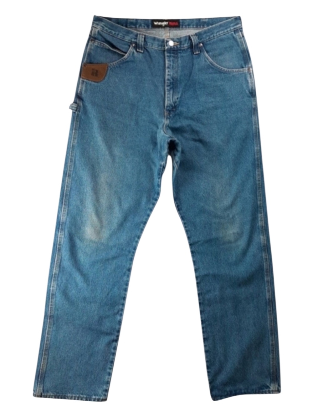 Wrangler Riggs Workwear Work Horse Blue Jeans Relaxed Fit SZ 38x36